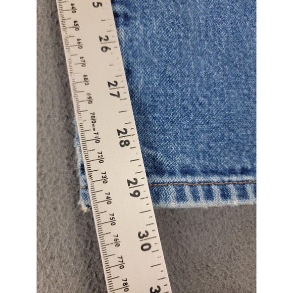 Vintage Wrangler Jeans Mens 34x31 Straight Leg USA Made Distressed Denim 90s - Picture 3 of 14
